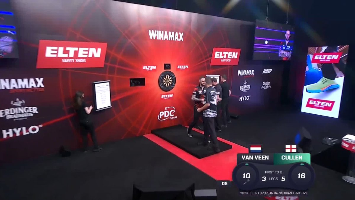 CULLEN KO'S VAN VEEN! Joe Cullen is thorugh to round three, as The Rockstar beats Premier League star Gian van Veen 6-3! 📺 #ET5