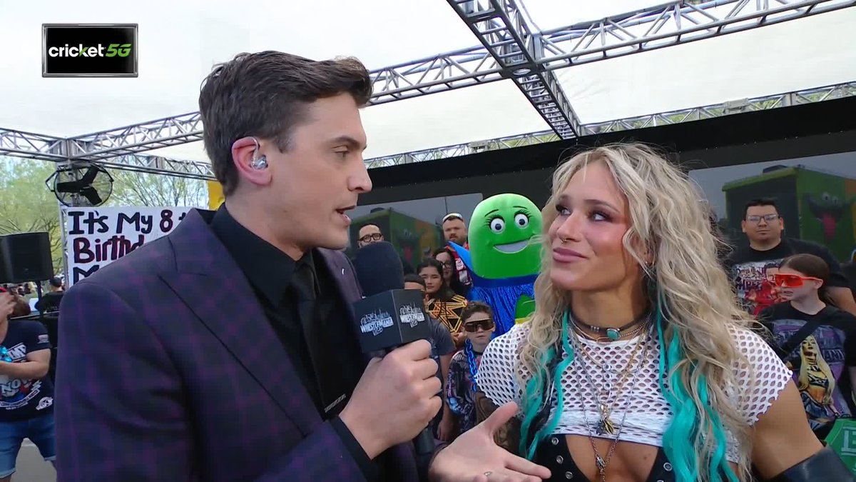 .SR is motivated to be on the #WrestleMania card next year! 🏄‍♀️ Presented by Cricket Wireless