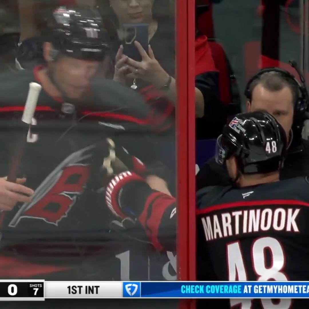 Jordan Martinook was lost for words when asked about Jordan Staal dropping the gloves to start the game.