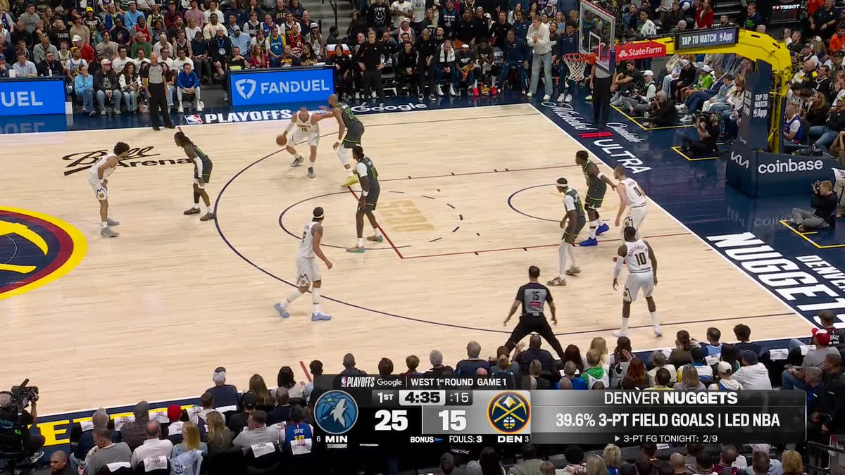 Rudy Gobert absolutely clamping up Nikola Jokic. My goodness.