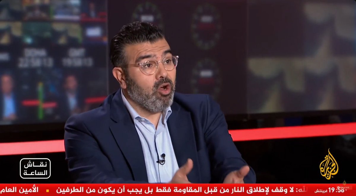 الضيف اللبناني اليوم أظهر غضبه وعصبيته بسبب آثار الحرب على لبنان ، وكأن لبنان كبش فداء لصراع لا علاقة له به
