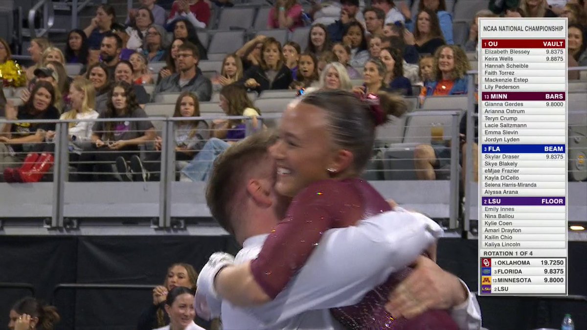 Arianna Ostrum getting things started for Minnesota ๐ Watch the NCAA women's gymnastics championship NOW on ABC and the ESPN App ๐ฟ