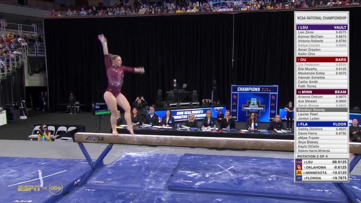 What does the 2026 National Beam Champion do for her encore? A 9.9125 🥹 📺: ABC