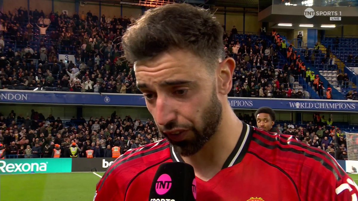 "We had to bounce back... Our aim is to make the top four" 💪 Bruno Fernandes reflects on a huge win for Manchester Utd against Chelsea in their quest for Champions League football next season. 🎙️ @julesbreach 📺 TNT Sports and HBO Max