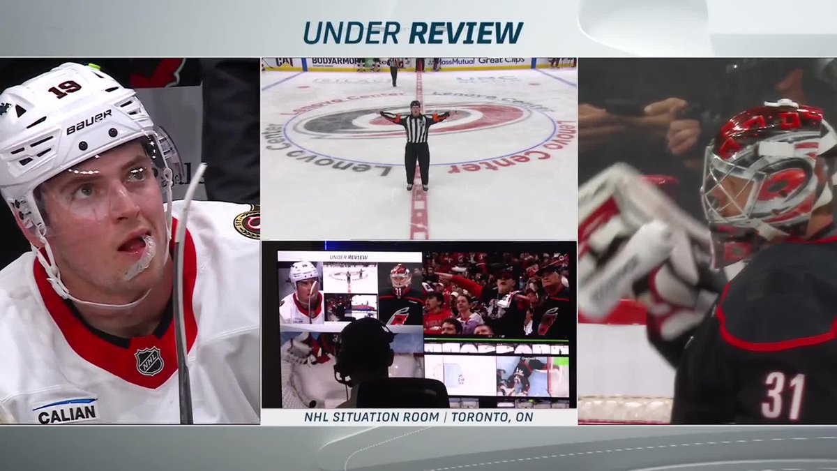 After a review, we have NO GOAL as the refs say the puck was never fully in!!! ❌❌❌