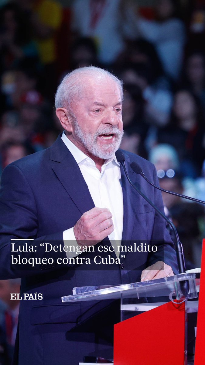El presidente Lula ha instado a levantar el bloqueo contra Cuba: "Ningún presidente de ningún país del mundo, por poderoso que sea, tiene derecho a imponer reglas a otros países. Estoy muy preocupado por Cuba. ¡Detengan ese maldito bloqueo contra Cuba!"