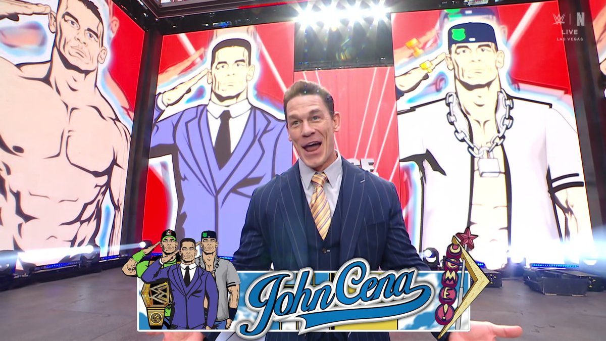 YOUR HOST, THE GREATEST OF ALL-TIME. JOHN CENA IS HERE 🔥 #WrestleMania