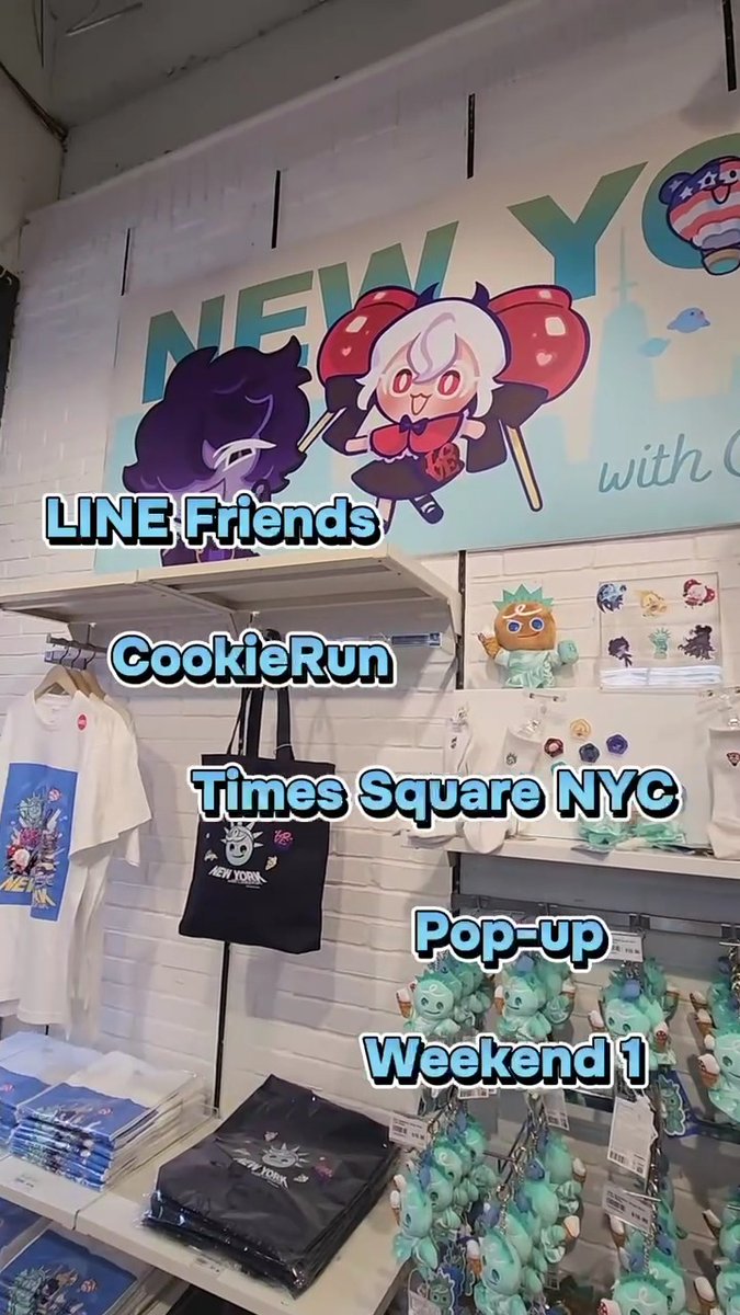 Thank you to all of the Cookie Runners who came to the #LINEFriends x #CookieRun Pop-up grand opening! We'll be here until April 26 so stop bye Times Square to CookieRun to us before it's too late! 🍪🏃💨 #CookieRunKingdom #EternalSugarCookie #ShadowMilkCookie #SilentSaltCookie