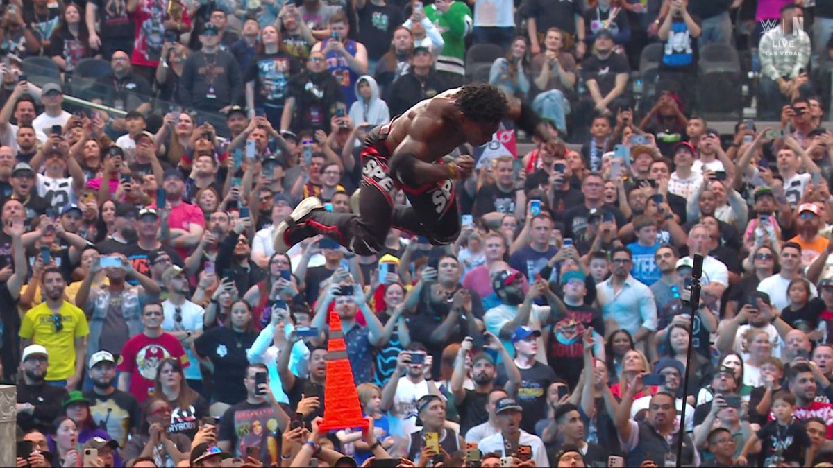 IShowSpeed’s jump at WrestleMania in slow-mo