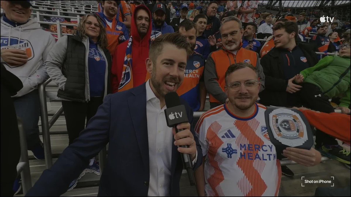 .Andrew Wiebe is pitchside in Cincy ahead of the Walmart Saturday Showdown! FC Cincinnati vs. Chicago Fire FC at 7:30pm ET on Apple TV. 📺