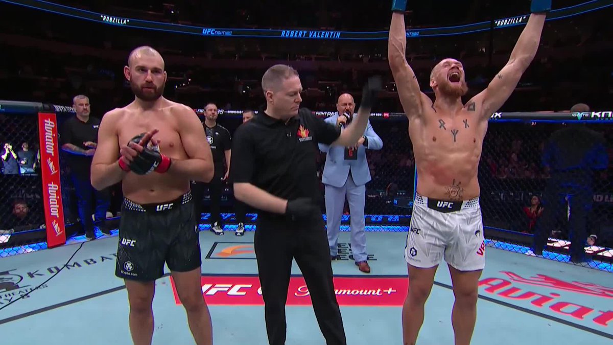 Robert Valentin broke down in tears after getting his first UFC win “I dedicate this fight to my mom. She died in my last fight week… I love you mom and I miss you.” 💔 #UFCWinnipeg