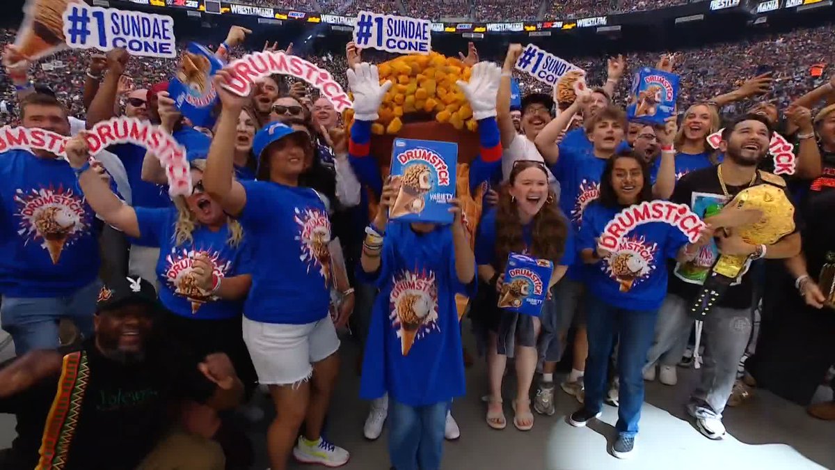 THE CONE ZONE AT #WrestleMania!!! 🍦 Presented by Drumstick