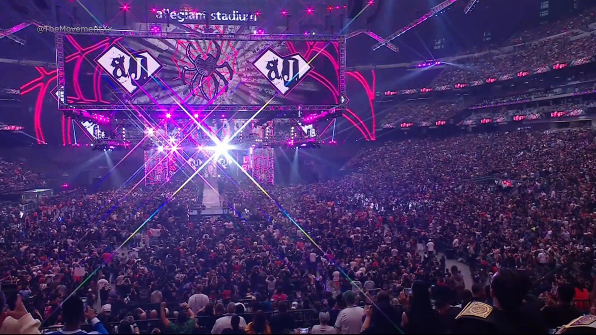 WHAT A BEAUTIFUL ENTRANCE FOR AJ LEE AT WRESTLEMANIA!!! #Wrestlemania