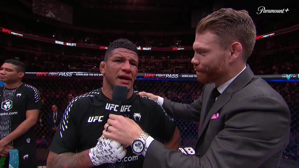 🚨 Gilbert Burns laid down the gloves after the loss to Mike Malott 😢 "I think that's it." #UFCWinnipeg