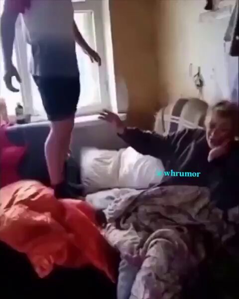 Two young men recorded a video of themselves attacking their grandmother, but the clip reached their father, who then severely punished them.