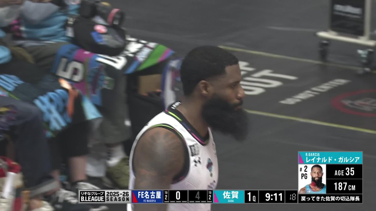 オールコートを駆け抜ける黒豹🐆 佐賀#2 ガルシアのバスケットカウント！ Reynaldo Garcia🇨🇺 【公式】佐賀バルーナーズ 🏀 📡バスケットLIVEで生配信中 #Bリーグ #りそなグループ