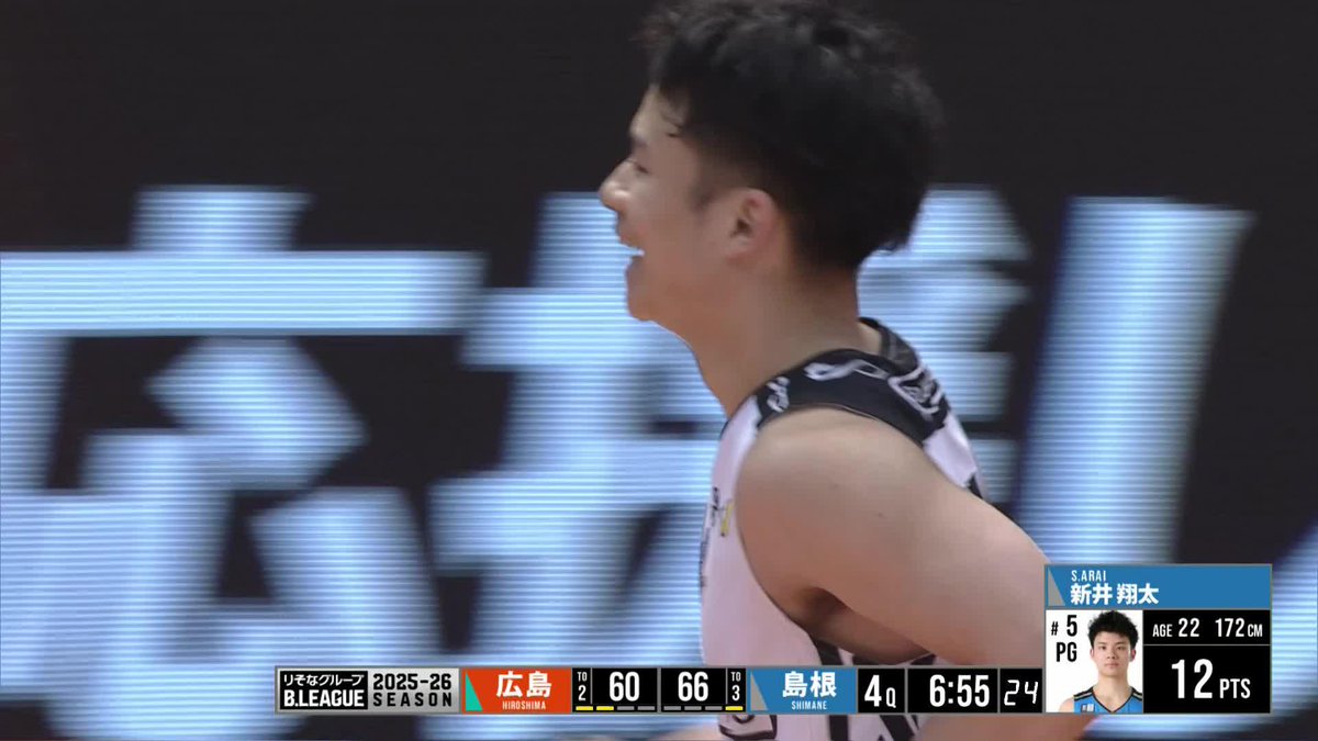 自らとーーる！！😤 島根#5 新井がセルフリバウンドで得点！ 島根スサノオマジック 📡バスケットLIVEで生配信中 #Bリーグ #りそなグループ