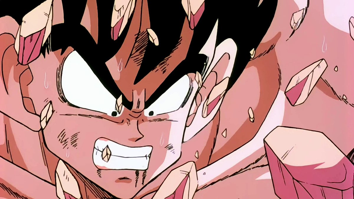 C’est sans doute ma scène favorite du combat entre Gokū et Vegeta (Saga Saiyan) avec l’assaut du Kaiōken x3. Merci à la Toei pour ces ajouts. On a un Gokū ultra enragé (comme contre Tambourine) et épuisé par les Kaiōken à répétition (sur le plan musculaire), qui donne tout contre un Vegeta tout aussi enragé. Gokū le fracasse littéralement en lui assénant de très violents coups, dont un coup de genou (qui fait penser à celui qu’il met à Tambourine justement). Ce sont des scènes comme ça qui ont fait la légende de l’anime Dragon Ball Z. J’espère qu’on aura des moments tout aussi cultes et inédits au manga dans l’arc Moro. Animation : Tomekichi Takeuchi, Yōko Iizuka, Masako Misumi. #DragonBallZ #DBZ #ドラゴンボールZ