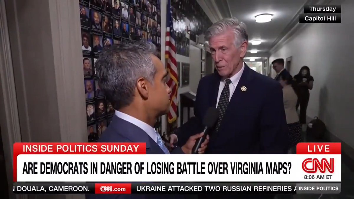 NEW: "It's always going to be close... we knew this was never going to be California." Manu Raju asks Virginia Democratic Rep. Don Beyer if his party is in danger of losing a key battle over congressional maps this week. #InsidePolitics