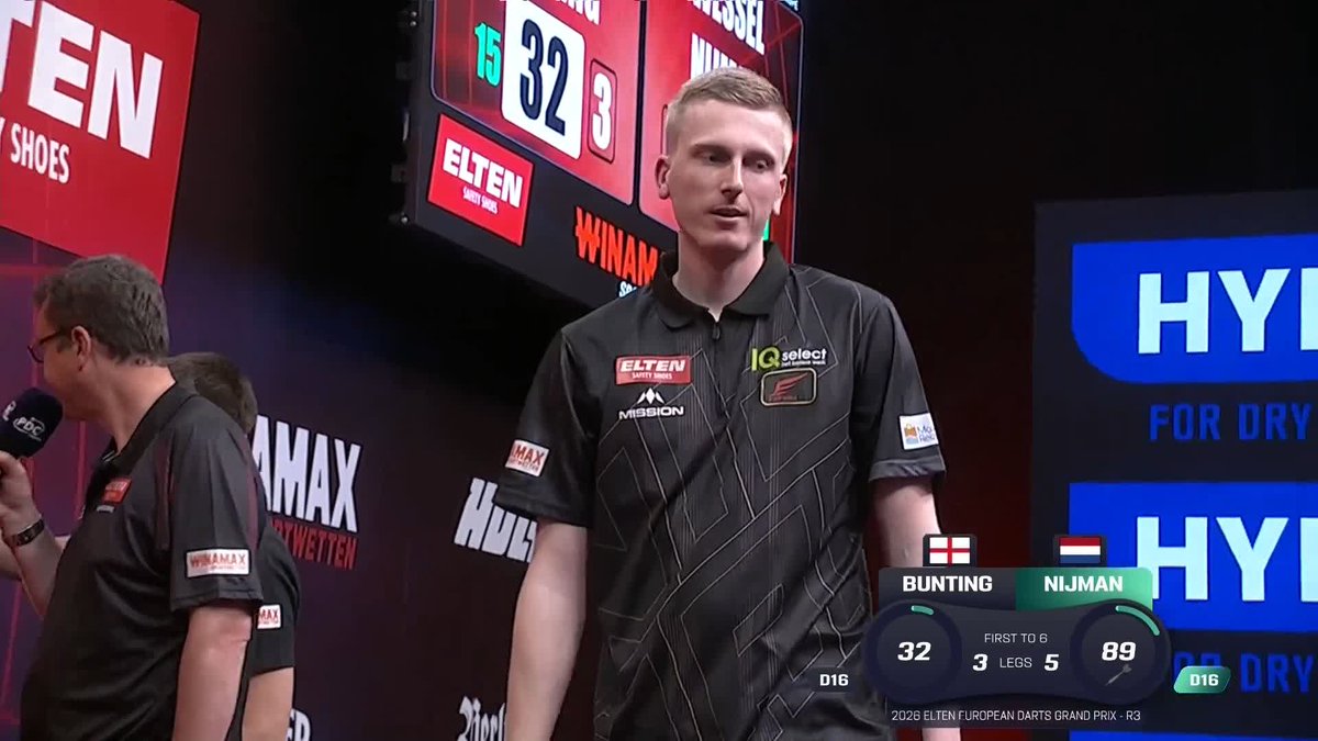 NIJMAN PREVAILS! Wessel Nijman is through to the quarter-finals of the European Darts Grand Prix, following a no-frills 6-3 victory over Stephen Bunting! 📺 #ET5