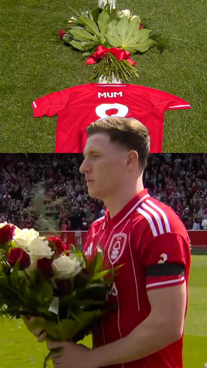 It’s beautiful and touching. 😢💔 🏴󠁧󠁢󠁥󠁮󠁧󠁿 Elliot Anderson laid flowers and a shirt in tribute to his mum, who sadly passed away this week. 🕊️🙏 We're all with you, Elliot. ❤️