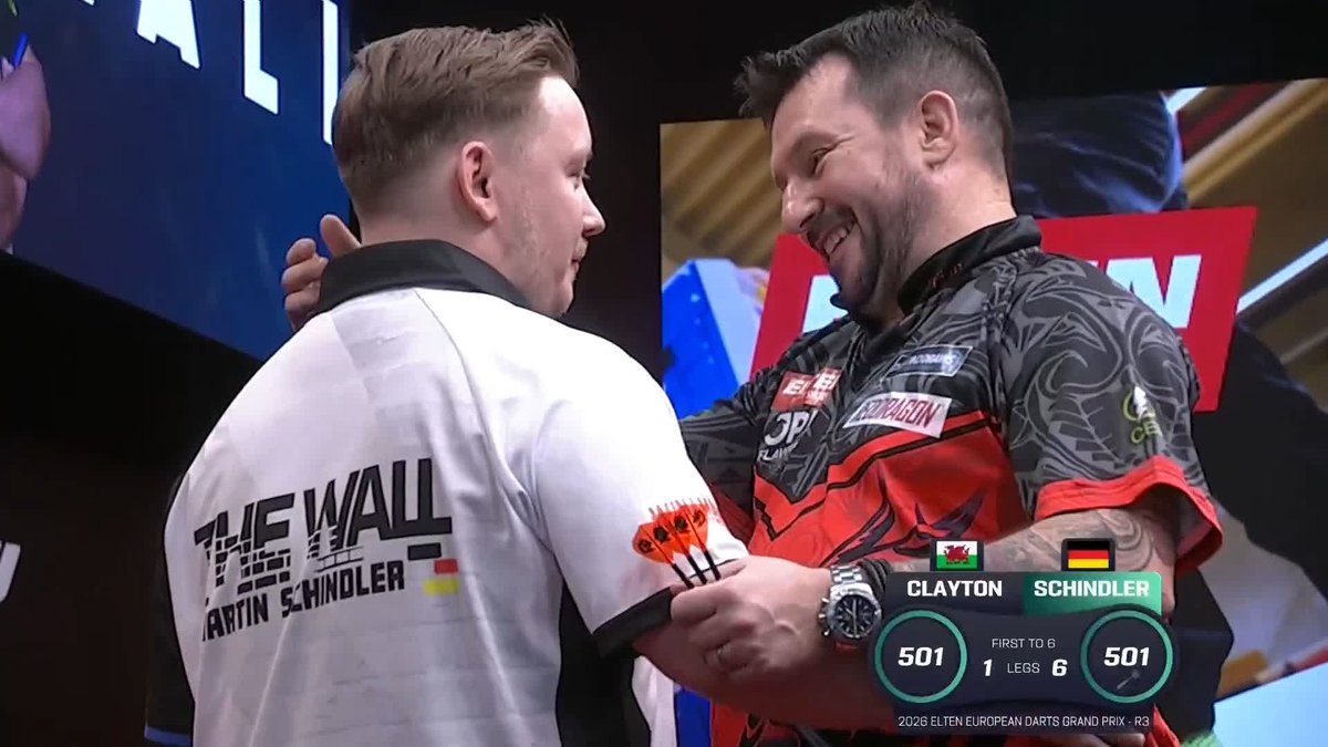 SCHINDLER STUNS CLAYTON! 🇩🇪 The Glaspalast erupts as Martin Schindler puts in a stellar performance against Jonny Clayton... The German beats the Welshman 6-1, averaging over a ton in the process! 📺 #ET5