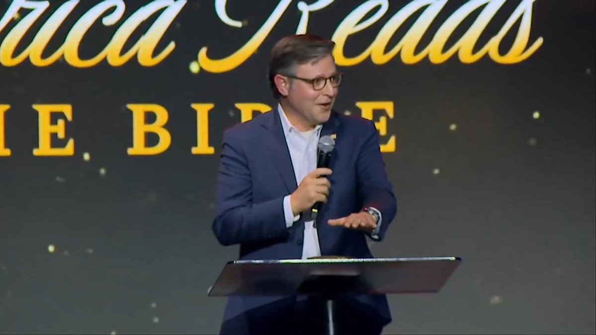 "We are here to defend and restore the foundations" of our nation. "From the time I was twelve years old, I knew that God's Word is flawless and true." --@speakerjohnson, America Reads the Bible (ARTB) Opening Celebration