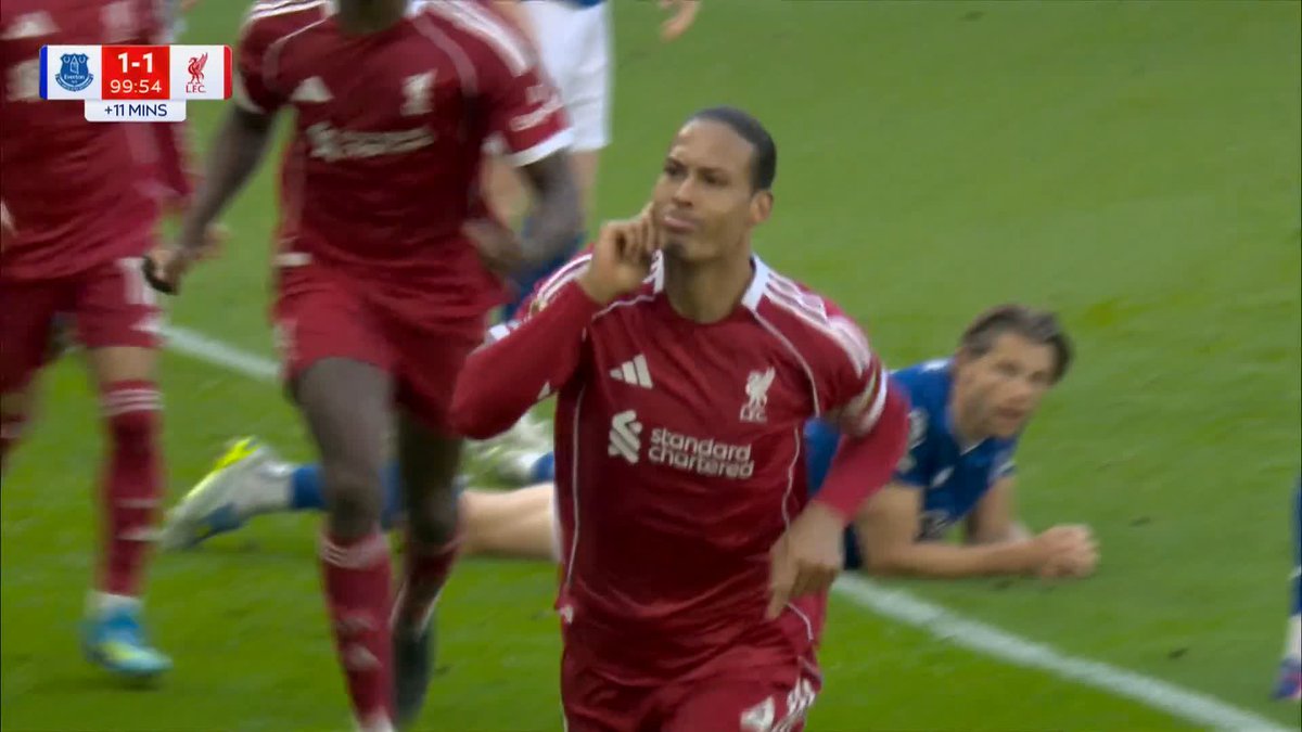 Virgil van Dijk scores in the 100th minute! 🤯