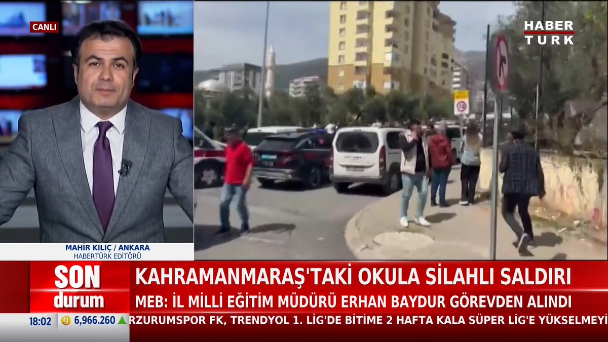 #SONDURUM - Kahramanmaraş'taki okula silahlı saldırı. MEB: İl Milli Eğitim Müdürü Erhan Baydur görevden alındı.
