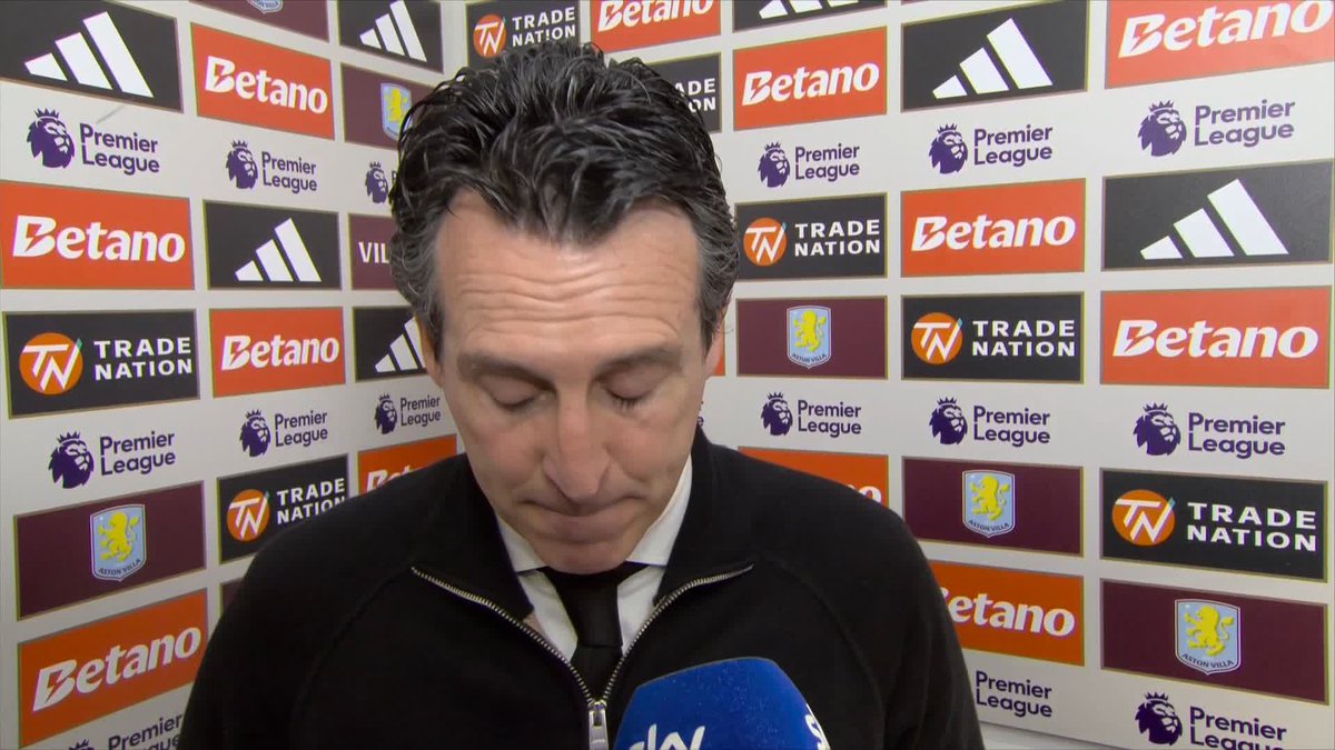 "The Premier League is VERY difficult, it was our focus." Unai Emery reacts to Sunderland's late goals against Aston Villa 🗣️