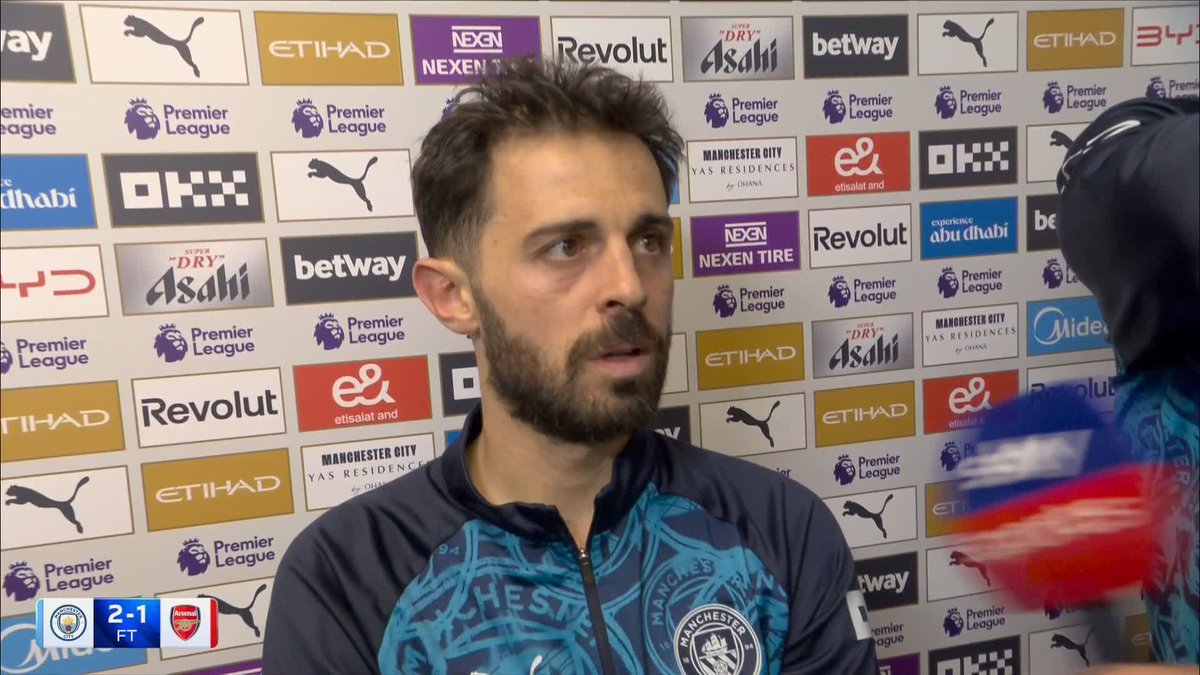 "Erling was was amazing today!" Bernardo Silva and Erling Haaland react to their huge victory over Arsenal and where that leaves them in the title race 🤝