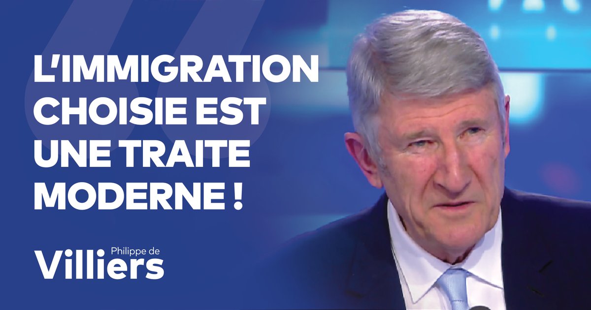 🎙️ L’immigration choisie est une nouvelle forme de traite : on dépouille les pays pauvres de leur dernière richesse, la richesse humaine. Ceux qui promeuvent cela sont des hypocrites. 🔗 Émission complète : #FaceAPhilippeDeVilliers #FADV #CNews