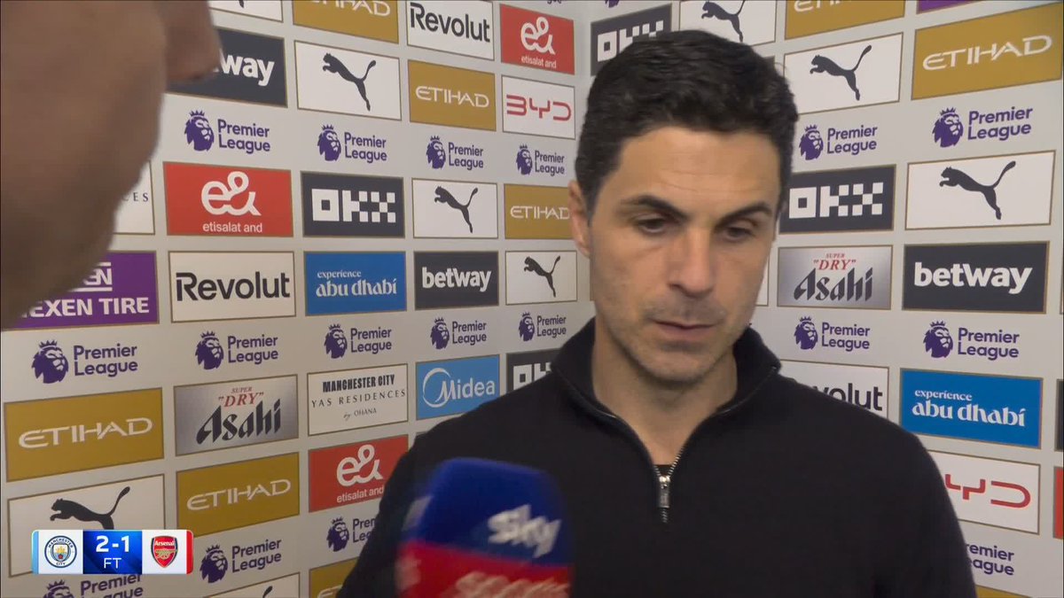 "We lost an opportunity today, but we need to reset and go again" Mikel Arteta gives his thoughts on Arsenal's loss to Manchester City 🗣️