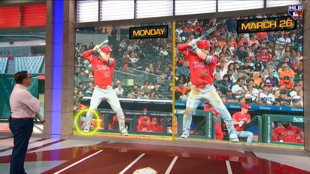 Have you noticed this step back Mike Trout implemented into his swing? 👀 DeRo breaks it down.
