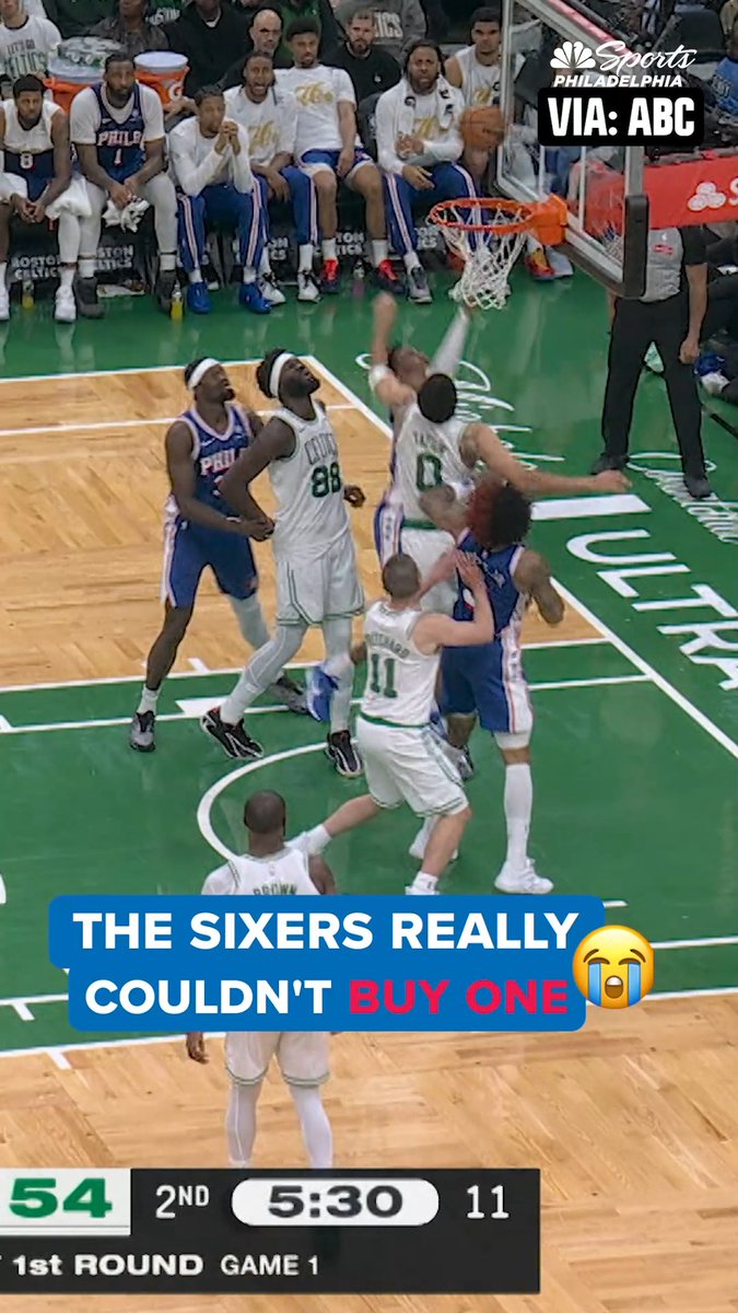 All the Sixers' missed layups in Game 1.