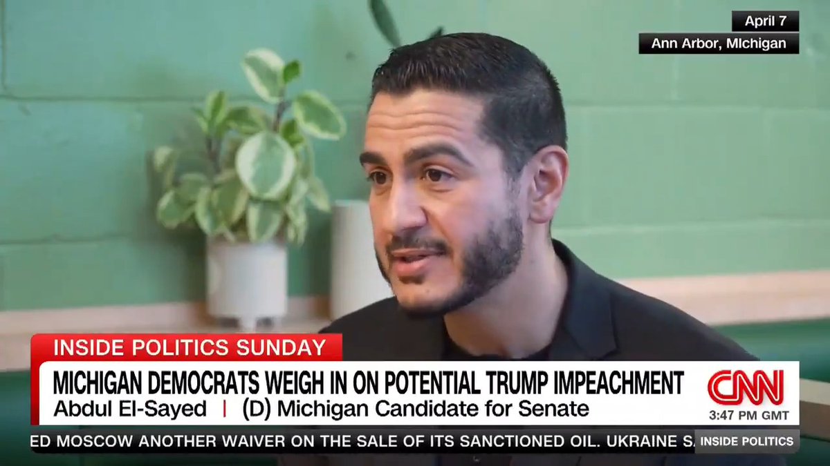 “Donald Trump should not be the president.” “I’ve seen enough.” “We need to be standing up for our democracy.” Manu Raju asks Michigan’s leading Democratic Senate candidates if President Trump should be impeached. #InsidePolitics