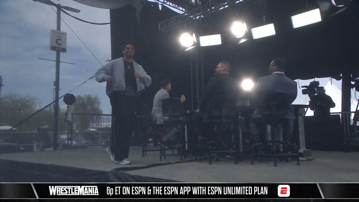Not bad, Tyrese Haliburton! 👍 #WrestleMania streams TONIGHT at 6 ET/3 PT on the ESPN app with the first hour streaming LIVE on ESPN! ➡️