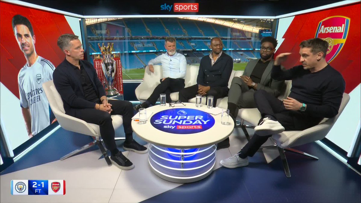 🗣️ Gary Neville: “Arsenal were NOT ruthless today. That is as good as you will see a team come and play at Manchester City, they were really good, but they missed four really good chances. You have to take one of them.” ❌😤