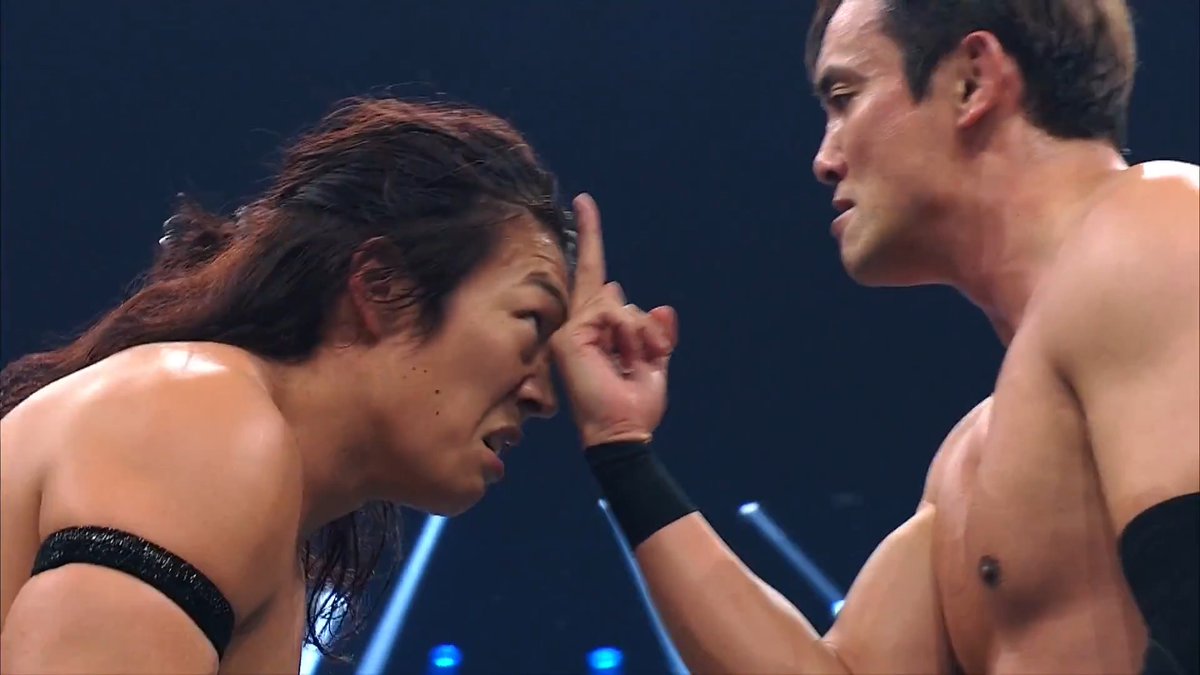 When @RainmakerXOkada + Konosuke Takeshita battled at #AEWWorldsEnd, the AEW International Champion Okada came out victorious. Find out what happens when Okada puts his title on the line against Takeshita at #AEWDoubleOrNothing LIVE on HBO Max PPV, Sunday 5/24!