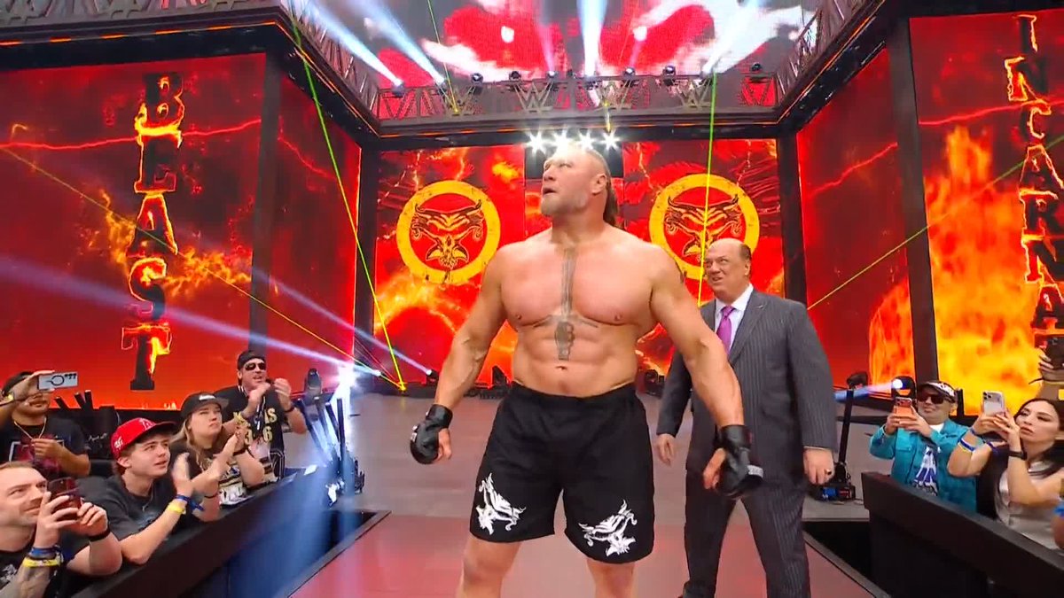 THE BEAST INCARNATE 😤 The FIRST HOUR of #WrestleMania is LIVE RIGHT NOW on ESPN!