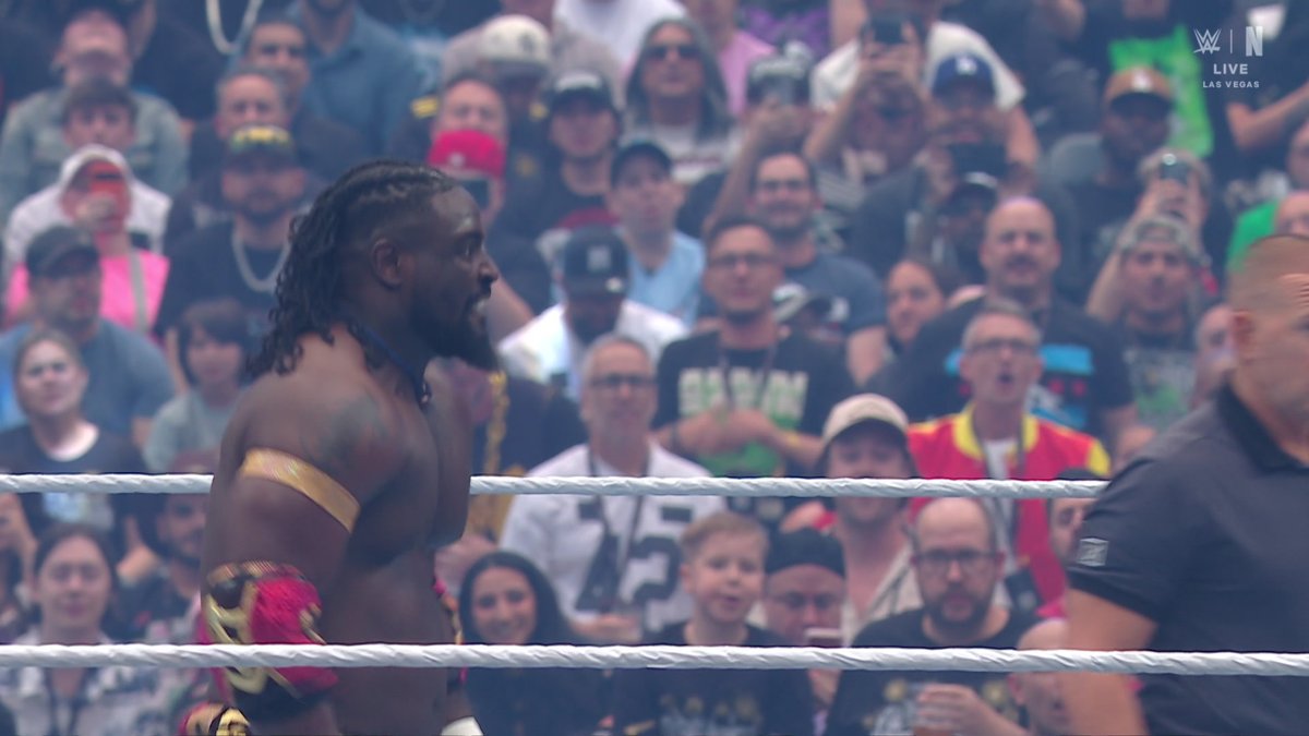 OBA FEMI IS NOT HUMAN. BROCK LESNAR AND PAUL HEYMAN CAN’T BELIEVE IT 😳 #WrestleMania