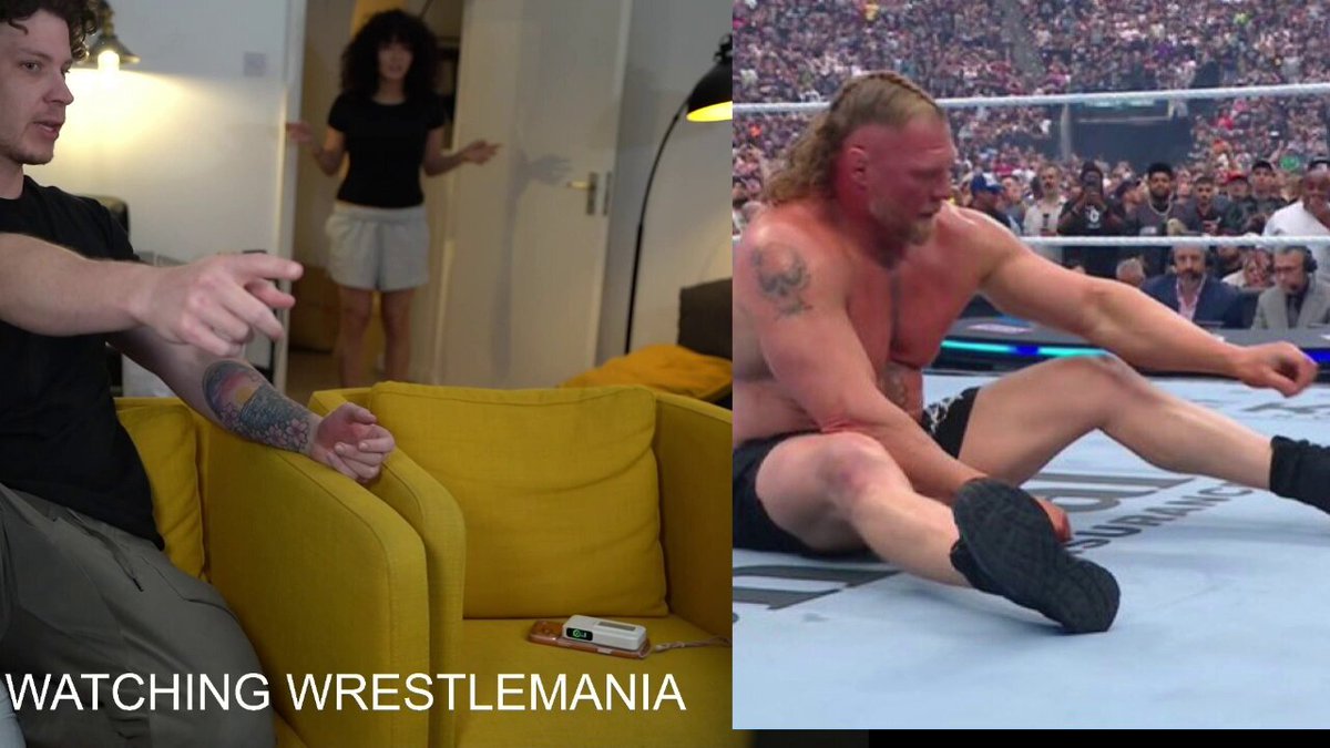 Cinna &amp; Rosii were in shock after watching Brock Lesnar retire after losing at WrestleMania 😳