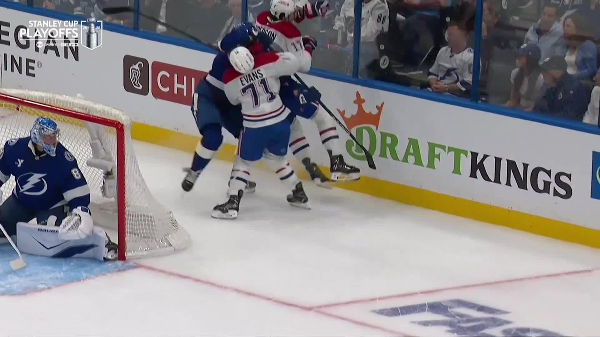 Charle-Edouard D'Astous left the game on his own two feet after this play.