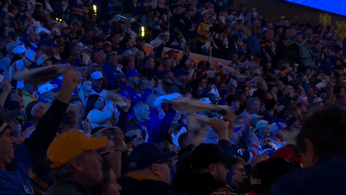 Sabres fans are ready for their first playoff game since 2011‼️ Watch Bruins-Sabres NOW on ESPN and the ESPN App 🏒