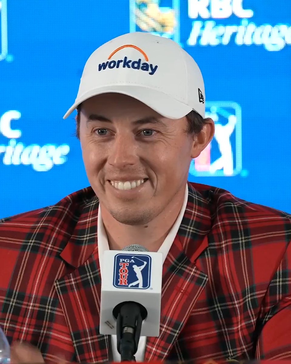 Matt Fitzpatrick was asked if he found it strange that "USA" chants broke out at the RBC Heritage during a non-Ryder Cup year. "Americans are incredibly patriotic, and I think that's amazing. The only issue is they just have short-term memories, because we won in October." 😂