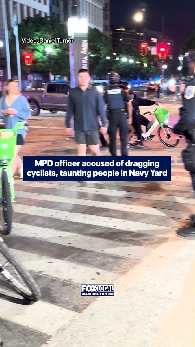 New video making the rounds on social media shows the moment a DC police officer drags two young girls off a bike in Navy Yard. It happened as juvenile curfew hours were in effect. The person who recorded the incident says the force went too far. FOX 5's Regina Yurrita reports.