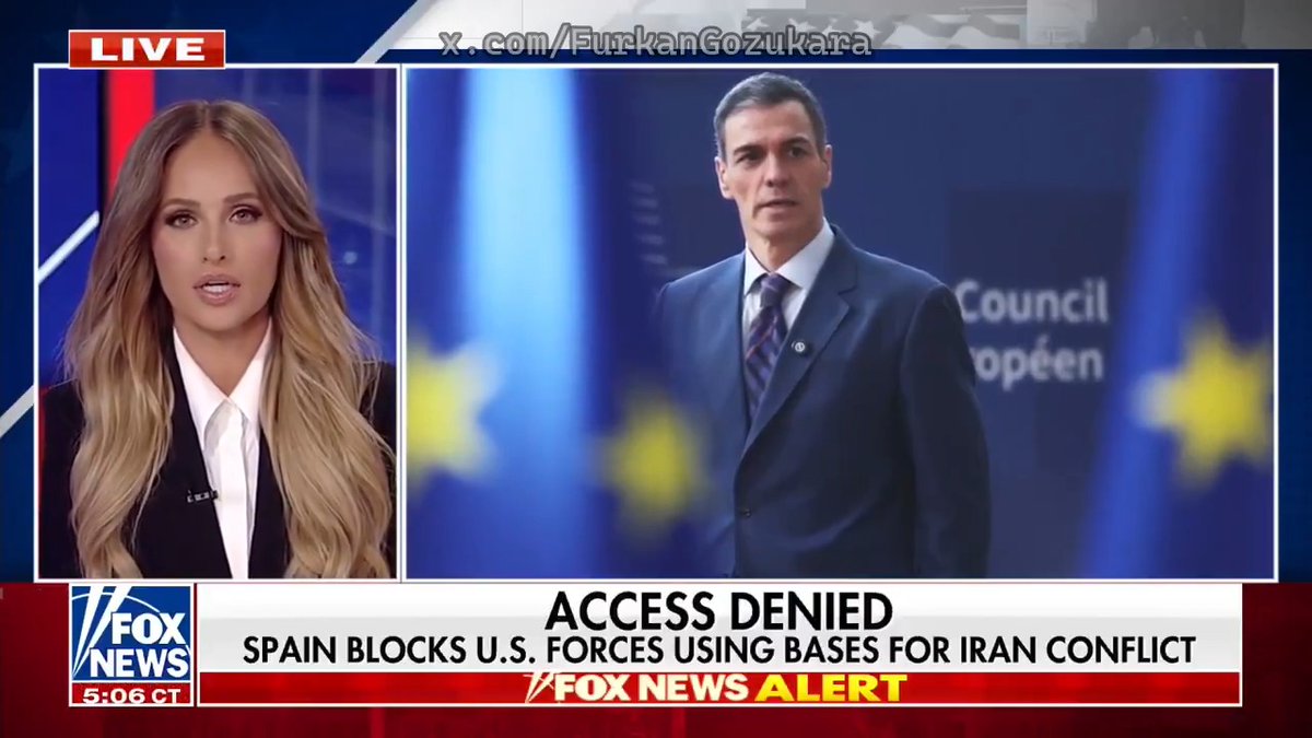 Fox News confirms a diplomatic failure for Washington. Spain and several other NATO nations are explicitly refusing to let the US military use their bases for the disastrous war on Iran. The international community is completely rejecting Trump's warmongering agenda.