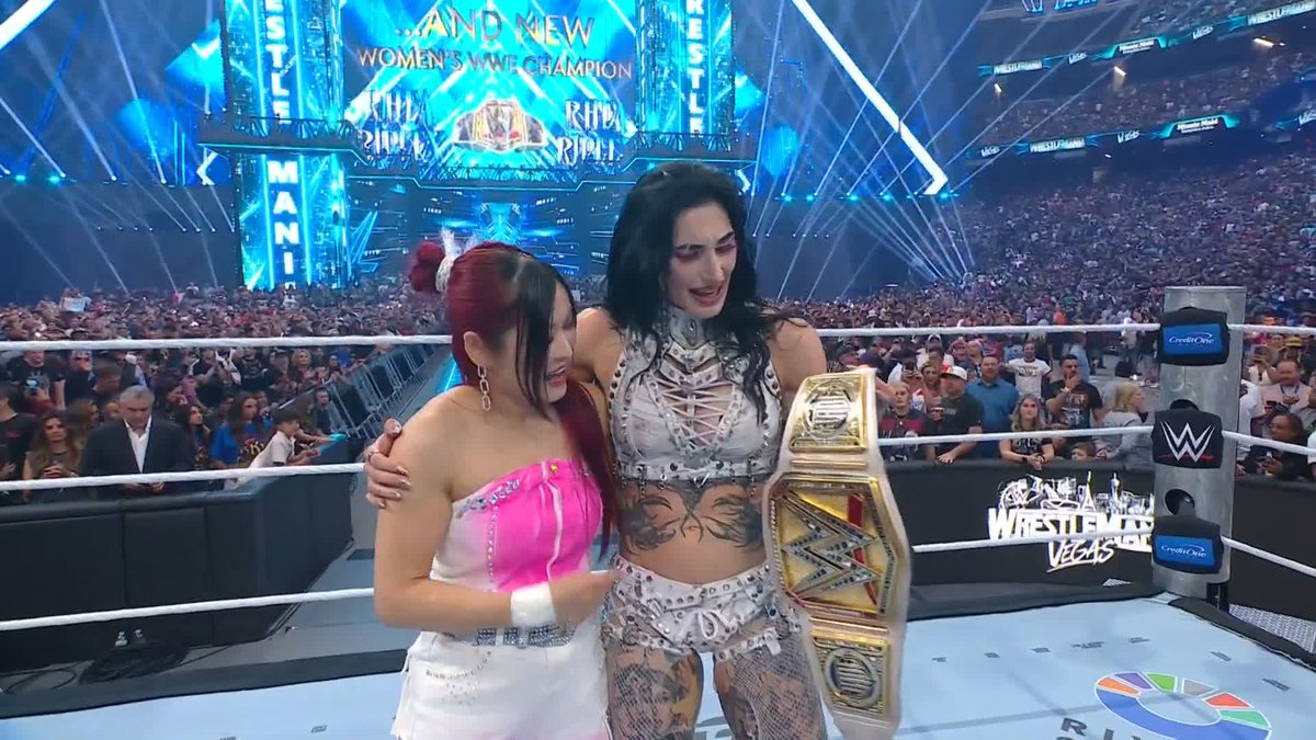 MAMI is back on TOP! 🙌 RheaRipley_WWE Stream #WrestleMania LIVE RIGHT NOW on the ESPN app! ➡️
