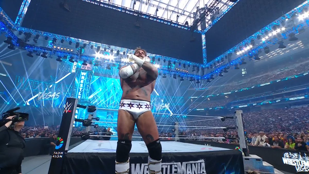 An exchange of words between Roman Reigns and player/coach 😳 Stream #WrestleMania LIVE RIGHT NOW on the ESPN app! ➡️