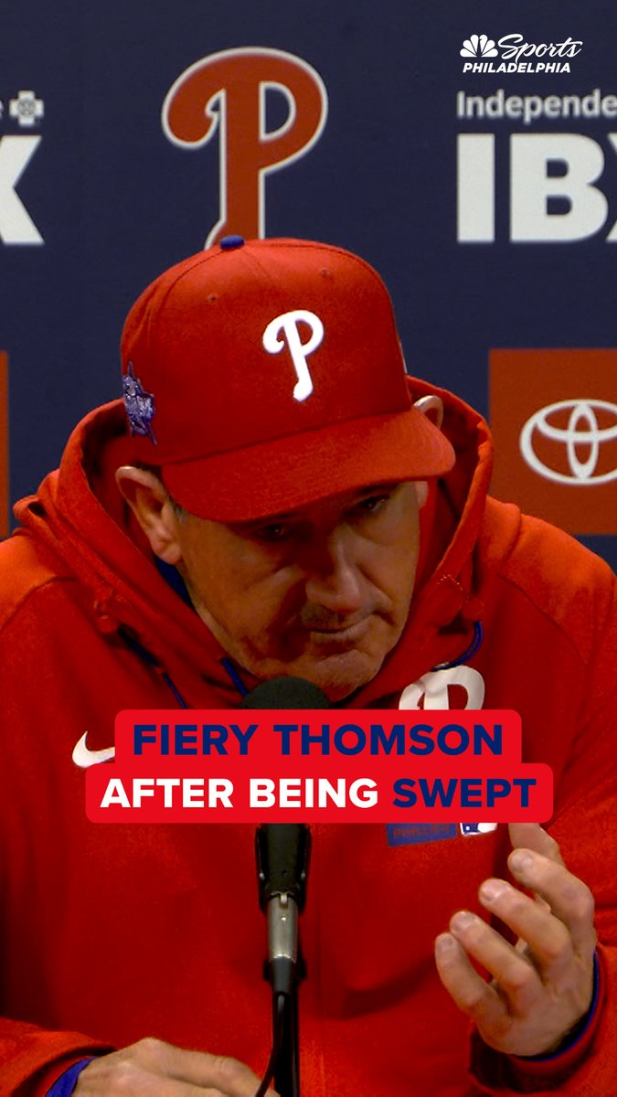 "This isn't football. It's not hockey, where emotion can help you." Rob Thomson says the Phillies need to take emotion out of their game.